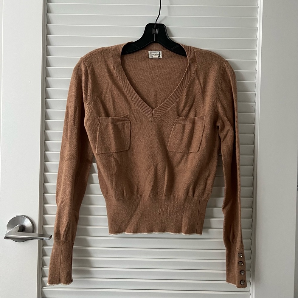 Pale brown knit top